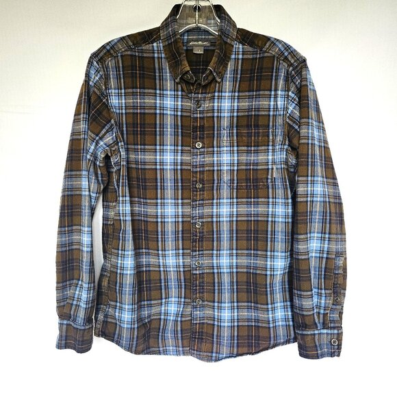 Eddie Bauer Other - Eddie Bauer Classic Fit Brown and Blue Flannel Shirt, Size S